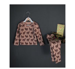 Brown Lama Organic Cotton Pyjamas